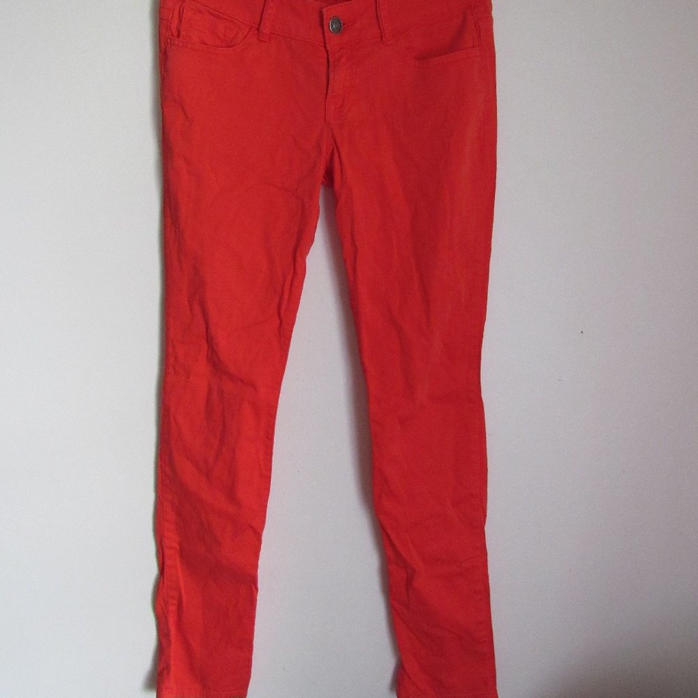 red-orange jeans